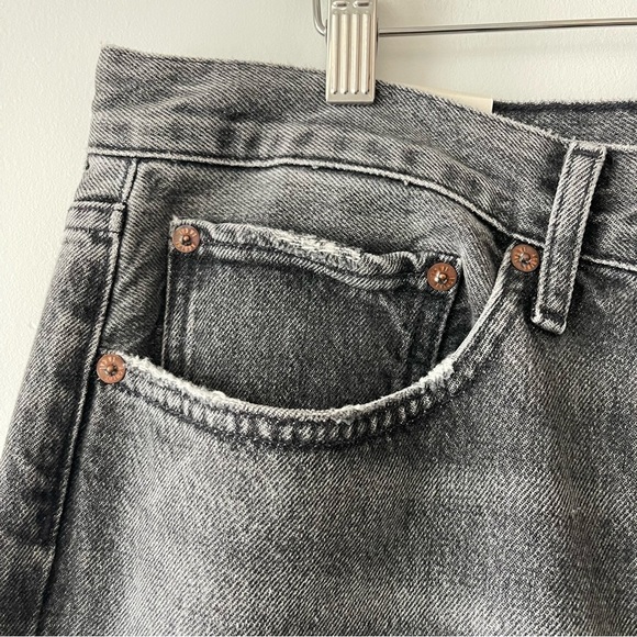 ❌SOLD❌ Agolde 90's Mid Rise Loose Fit High Rise Washed Black Denim Jeans size 34 - Picture 6 of 16